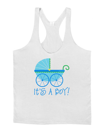 It's a Boy - Baby Boy Carriage Mens String Tank Top-Men's String Tank Tops-LOBBO-White-Small-Davson Sales