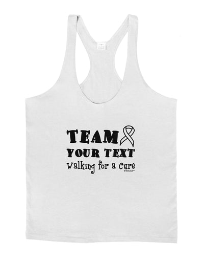 Personalized Team -Name- Walking for a Cure Mens String Tank Top-Men's String Tank Tops-LOBBO-White-Small-Davson Sales