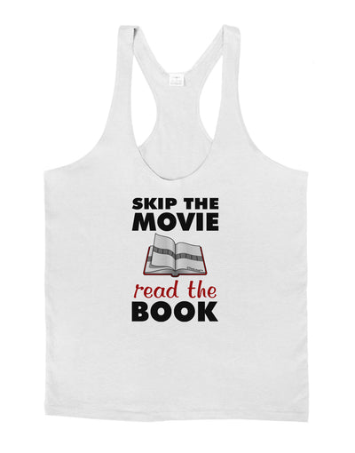 Skip The Movie Read The Book Mens String Tank Top-Men's String Tank Tops-LOBBO-White-Small-Davson Sales