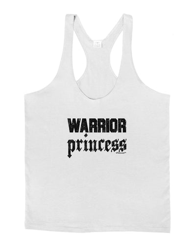 Warrior Princess Script Mens String Tank Top-Men's String Tank Tops-LOBBO-White-Small-Davson Sales