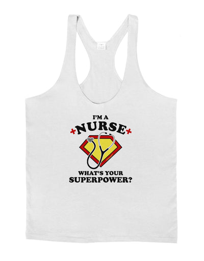 Nurse - Superpower Mens String Tank Top-Men's String Tank Tops-LOBBO-White-Small-Davson Sales