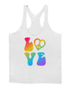 Peace and Love - Peace Heart Love Mens String Tank Top-Men's String Tank Tops-LOBBO-White-Small-Davson Sales