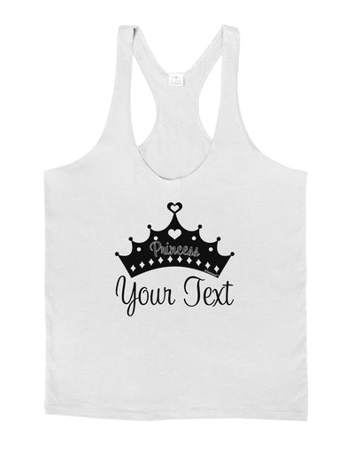 Personalized Princess -Name- Design Mens String Tank Top-Men's String Tank Tops-LOBBO-White-Small-Davson Sales