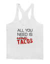 All You Need Is Tacos Mens String Tank Top-Men's String Tank Tops-LOBBO-White-Small-Davson Sales