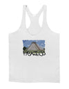 Mexico - Mayan Temple Cut-out Mens String Tank Top-Men's String Tank Tops-LOBBO-White-Small-Davson Sales