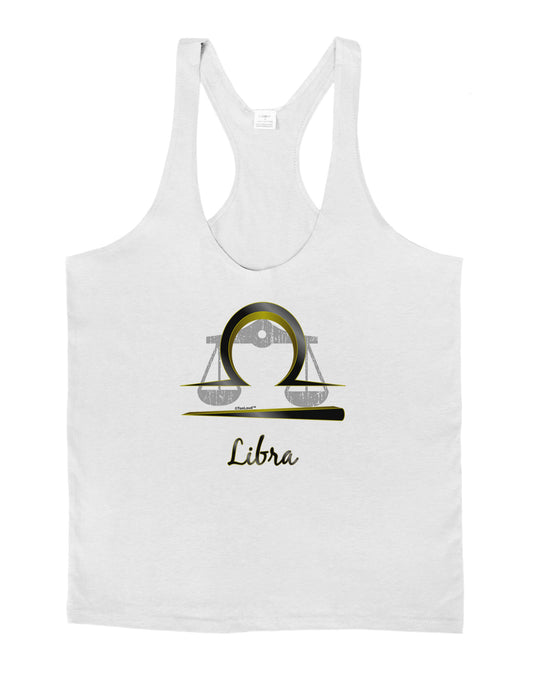 Libra Symbol Mens String Tank Top-Men's String Tank Tops-LOBBO-White-Small-Davson Sales