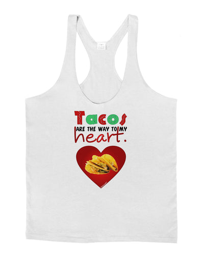 Tacos Are the Way To My Heart Mens String Tank Top-Men's String Tank Tops-LOBBO-White-Small-Davson Sales