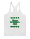 Seeing Double St. Patrick's Day Mens String Tank Top-Men's String Tank Tops-LOBBO-White-Small-Davson Sales