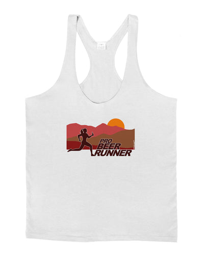 Pro Beer Runner Woman Mens String Tank Top-Men's String Tank Tops-LOBBO-White-Small-Davson Sales