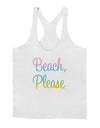 Beach Please - Summer Colors Mens String Tank Top-Men's String Tank Tops-LOBBO-White-Small-Davson Sales