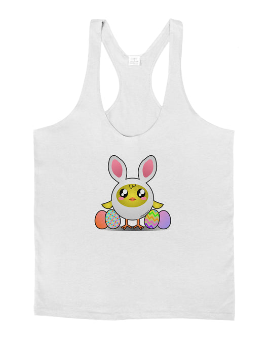 Chick In Bunny Costume Mens String Tank Top-Men's String Tank Tops-LOBBO-White-Small-Davson Sales