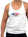 America Flag Mens String Tank Top-LOBBO-White-Small-Davson Sales