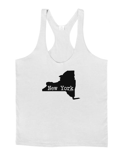 New York - United States Shape Mens String Tank Top by TooLoud-LOBBO-White-Small-Davson Sales