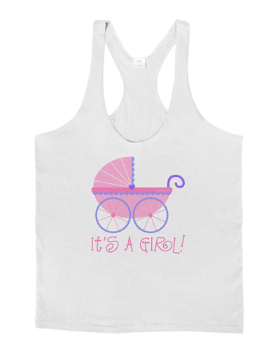 It's a Girl - Baby Carriage Mens String Tank Top-Men's String Tank Tops-LOBBO-White-Small-Davson Sales