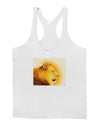 Lion Watercolor 3 Mens String Tank Top-Men's String Tank Tops-LOBBO-White-Small-Davson Sales