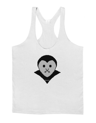 Cute Pixel Vampire Male Mens String Tank Top-Men's String Tank Tops-LOBBO-White-Small-Davson Sales