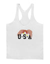 Bald Eagle USA Mens String Tank Top-Men's String Tank Tops-LOBBO-White-Small-Davson Sales