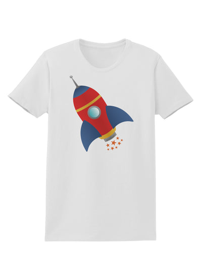 Space Rocket Ship and Stars Womens T-Shirt by TooLoud-Womens T-Shirt-TooLoud-White-X-Small-Davson Sales