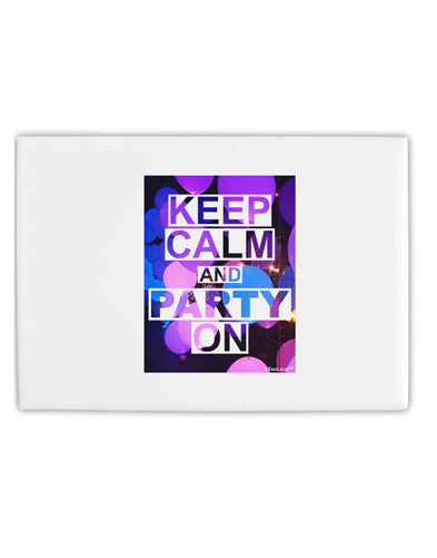 Keep Calm - Party Balloons Fridge Magnet 2&#x22;x3&#x22; Landscape by TooLoud-Fridge Magnet-TooLoud-White-Davson Sales