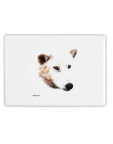 TooLoud White Wolf Head Cutout Fridge Magnet 2&#x22;x3&#x22; Landscape-Fridge Magnet-TooLoud-White-Davson Sales