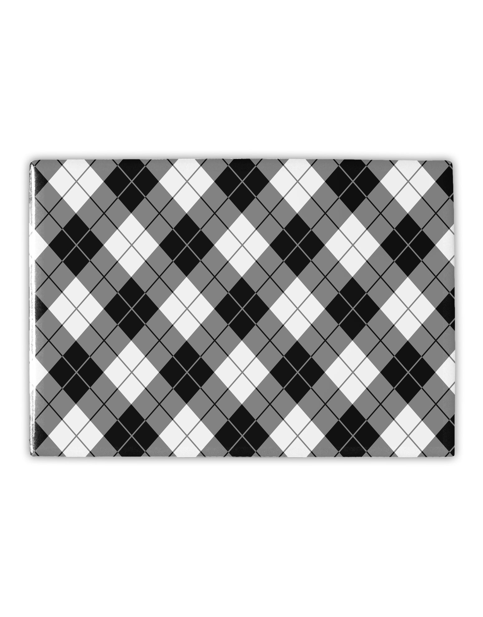 Black and White Argyle AOP Collapsible Neoprene Bottle Insulator All Over Print by TooLoud-TooLoud-White-Davson Sales