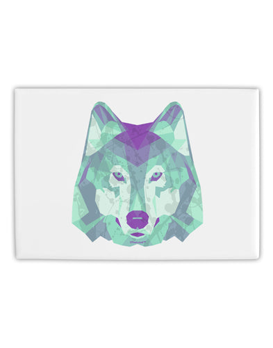 Geometric Wolf Head Fridge Magnet 2&#x22;x3&#x22; Landscape by TooLoud-Fridge Magnet-TooLoud-White-Davson Sales