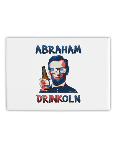 Abraham Drinkoln with Text Fridge Magnet 2&#x22;x3&#x22; Landscape-Fridge Magnet-TooLoud-White-Davson Sales