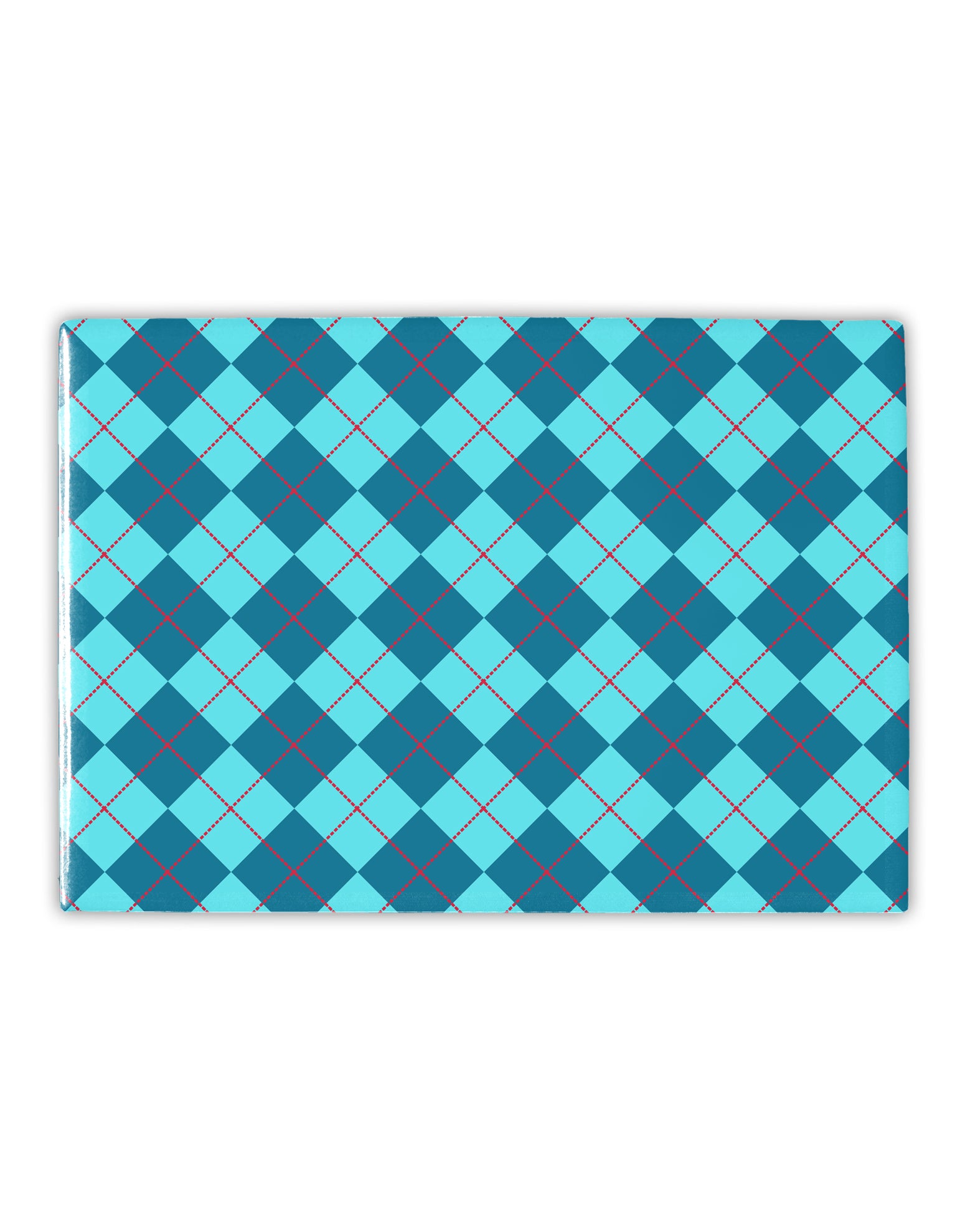 Blue Argyle AOP Collapsible Neoprene Bottle Insulator All Over Print by TooLoud-TooLoud-White-Davson Sales