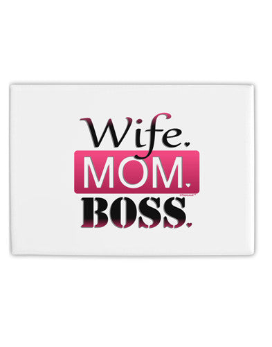 Wife Mom Boss Fridge Magnet 2&#x22;x3&#x22; Landscape-Fridge Magnet-TooLoud-White-Davson Sales