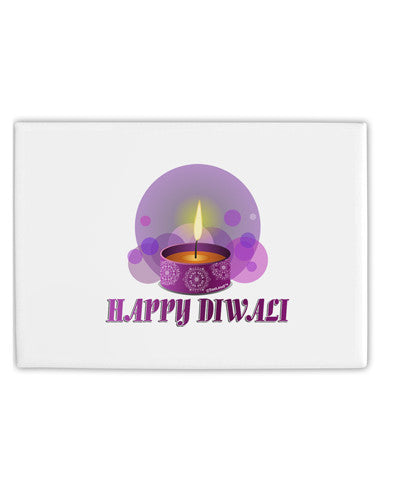 Happy Diwali Purple Candle Fridge Magnet 2&#x22;x3&#x22; Landscape by TooLoud-Fridge Magnet-TooLoud-White-Davson Sales