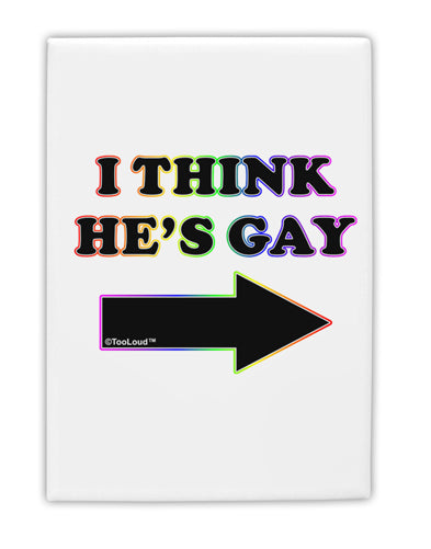 I Think He's Gay Right Collapsible Neoprene Tall Can Insulator by TooLoud-Can & Bottle Sleeves-TooLoud-White-Davson Sales