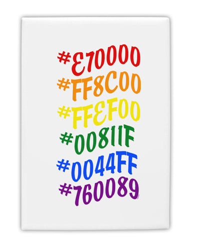 TooLoud Pride Flag Hex Code Fridge Magnet 2 Inchx3 Inch Portrait-Fridge Magnet-TooLoud-Davson Sales