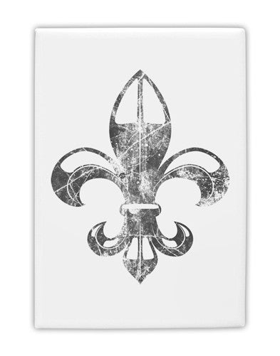 Distressed Fleur de Lis Fridge Magnet 2&#x22;x3&#x22; Portrait-Fridge Magnet-TooLoud-White-Davson Sales