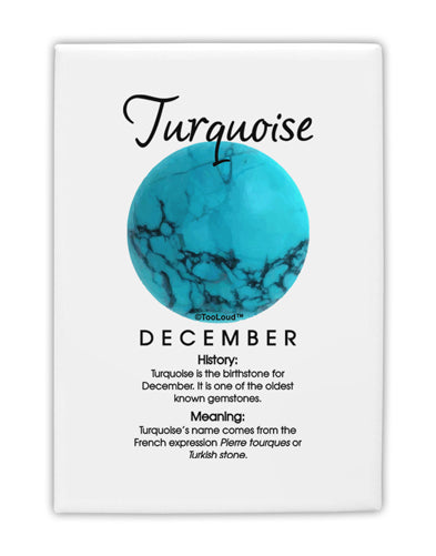 Birthstone Turquoise Fridge Magnet 2&#x22;x3&#x22; Portrait by TooLoud-Fridge Magnet-TooLoud-White-Davson Sales