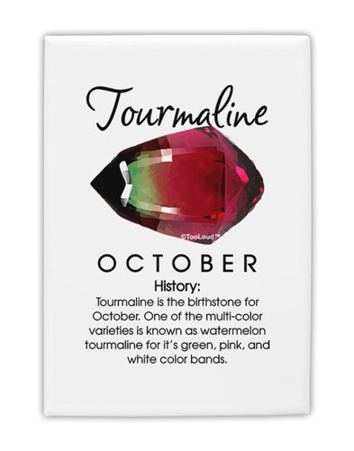 Birthstone Tourmaline Fridge Magnet 2&#x22;x3&#x22; Portrait by TooLoud-Fridge Magnet-TooLoud-White-Davson Sales