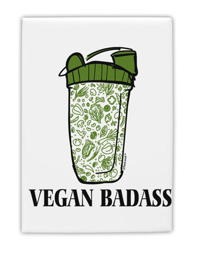 TooLoud Vegan Badass Bottle Print Fridge Magnet 2 Inchx3 Inch Portrait-Fridge Magnet-TooLoud-Davson Sales