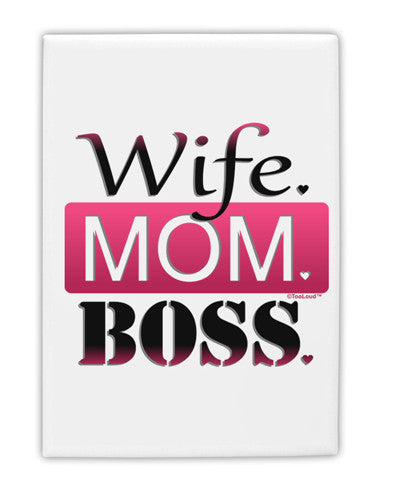 Wife Mom Boss Fridge Magnet Portrait-Fridge Magnet-TooLoud-White-Davson Sales