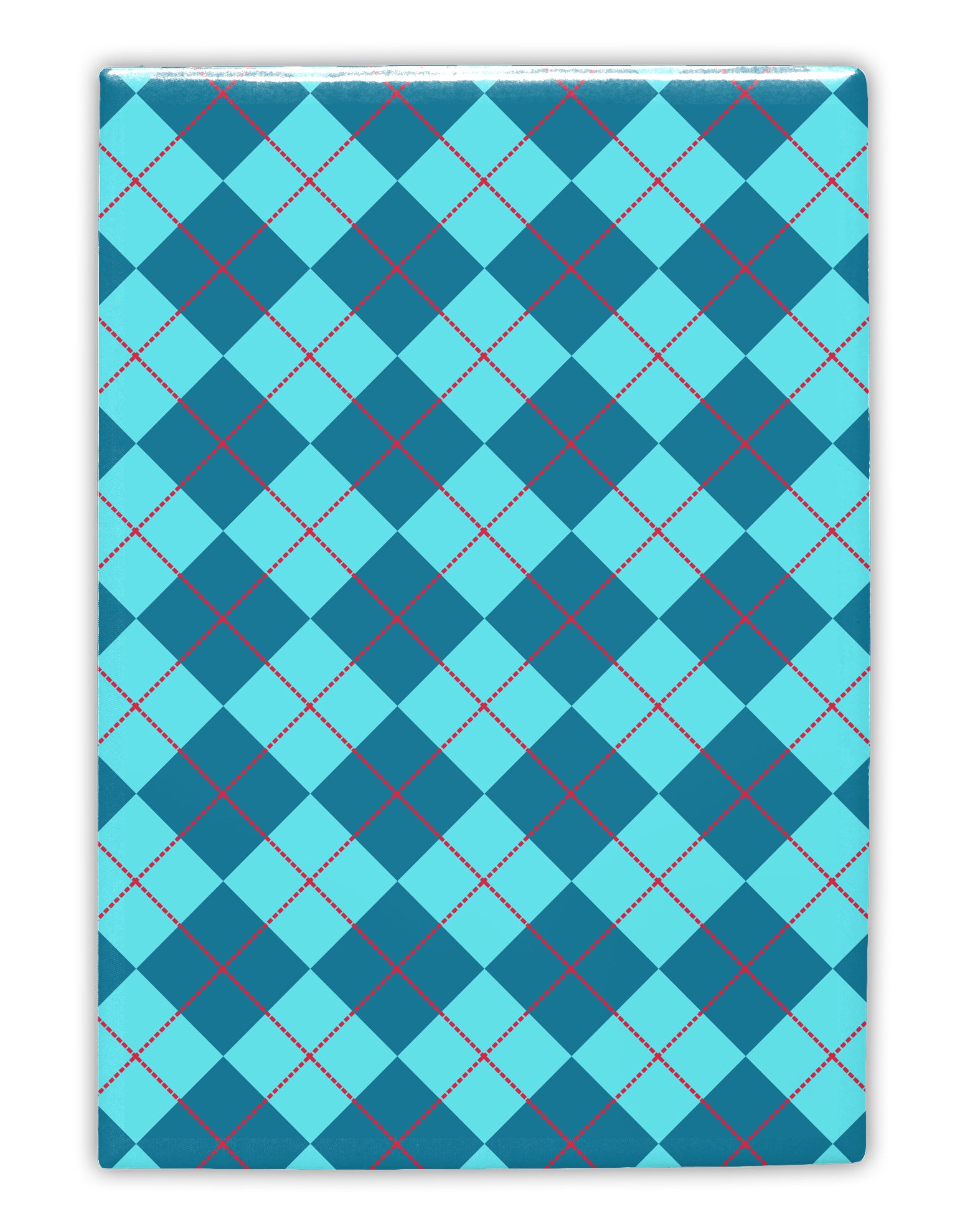 Blue Argyle AOP Collapsible Neoprene Bottle Insulator All Over Print by TooLoud-TooLoud-White-Davson Sales