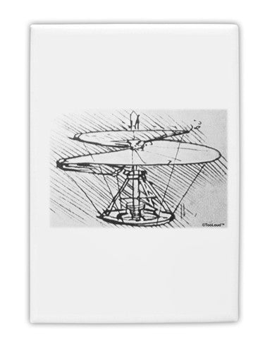 Helicopter Sketch Fridge Magnet 2&#x22;x3&#x22; Portrait-Fridge Magnet-TooLoud-White-Davson Sales