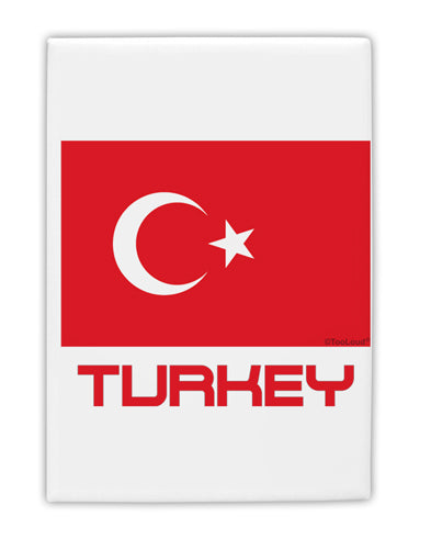 Turkey Flag with Text Fridge Magnet 2&#x22;x3&#x22; Portrait by TooLoud-Fridge Magnet-TooLoud-White-Davson Sales