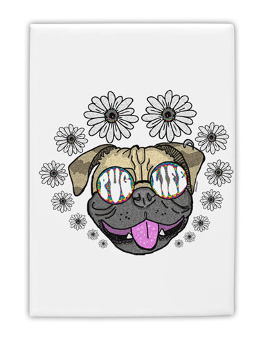 TooLoud Pug Life Hippy Fridge Magnet 2 Inchx3 Inch Portrait-Fridge Magnet-TooLoud-Davson Sales