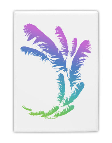 Tropical Feathers Fridge Magnet 2&#x22;x3&#x22; Portrait-Fridge Magnet-TooLoud-White-Davson Sales