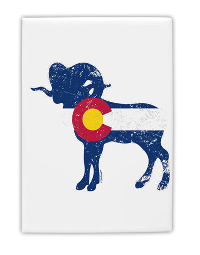 TooLoud Grunge Rocky Mountain Bighorn Sheep Flag Fridge Magnet 2 Inchx