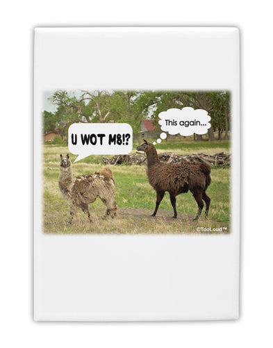 Angry Standing Llamas Fridge Magnet 2&#x22;x3&#x22; Portrait by TooLoud-Fridge Magnet-TooLoud-White-Davson Sales