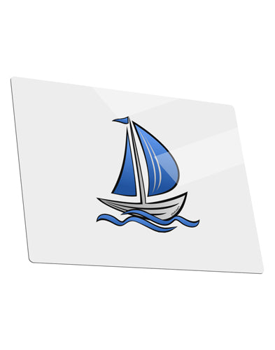 Blue Sailboat Metal Panel Wall Art Landscape - Choose Size-TooLoud-14x11"-Davson Sales
