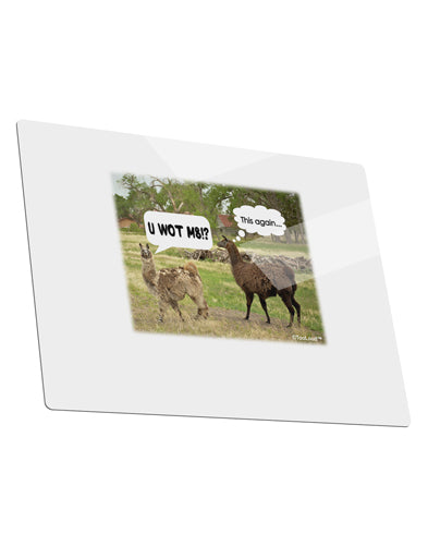 Angry Standing Llamas Metal Panel Wall Art Landscape - Choose Size by TooLoud-TooLoud-14x11"-Davson Sales