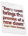 TooLoud Emerson Sunset Quote Metal Panel Wall Art Portrait - Choose Si