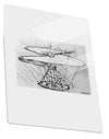 Helicopter Sketch Metal Panel Wall Art Portrait - Choose Size-TooLoud-11x14"-Davson Sales