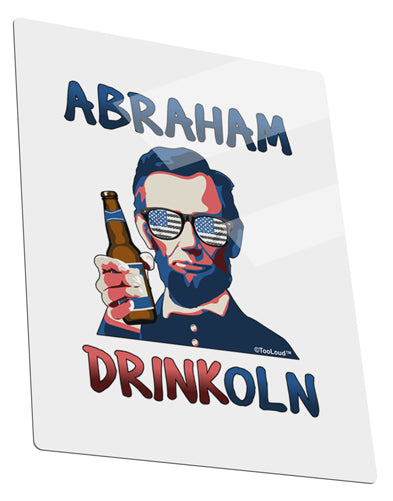 Abraham Drinkoln with Text Metal Panel Wall Art Portrait - Choose Size-TooLoud-11x14"-Davson Sales