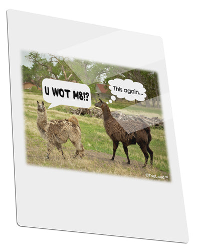 Angry Standing Llamas Metal Panel Wall Art Portrait - Choose Size by TooLoud-TooLoud-11x14"-Davson Sales